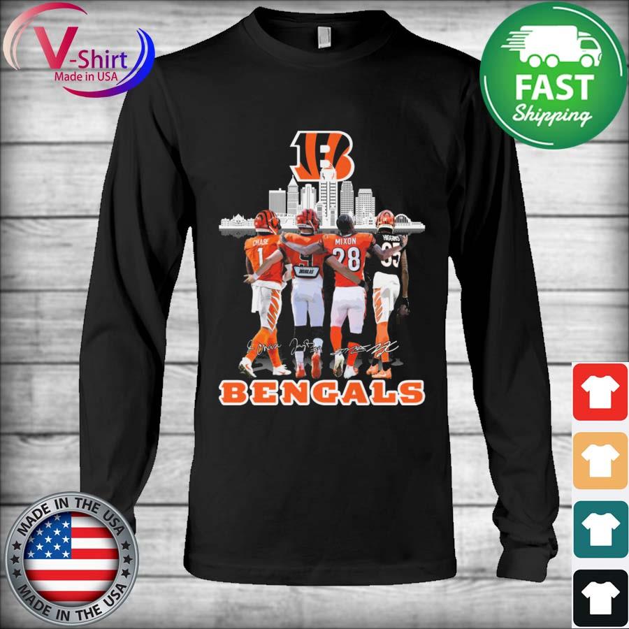 Cincinnati Bengals Ja'marr Chase Joe Mixon Tee Higgins Joe Burrow  signatures shirt, hoodie, sweater, long sleeve and tank top