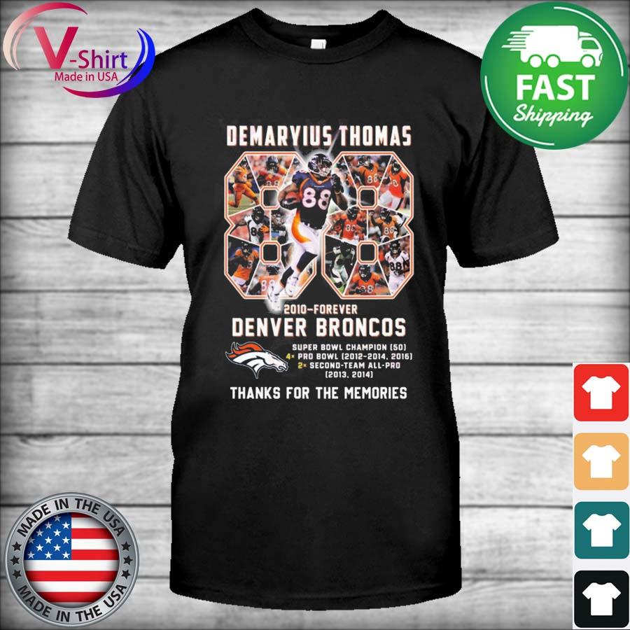 Demaryius Thomas Denver Broncos thanks for the memories signature shirt,  hoodie, longsleeve tee, sweater