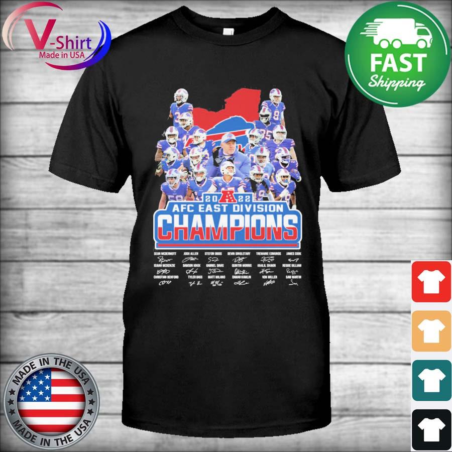 Buffalo Bills Team 2022 AFC East Champions Signatures Shirt, hoodie,  sweater, long sleeve and tank top