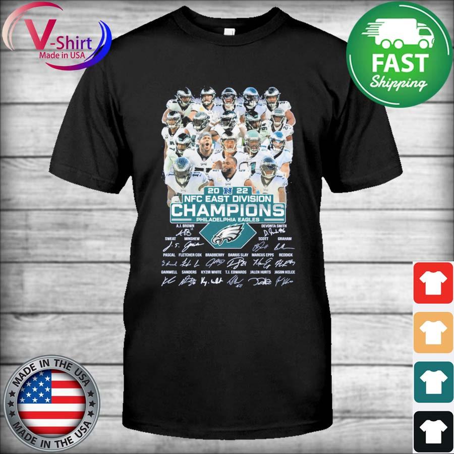 NFL Philadelphia Eagles 2022 NFC East Division champions signatures thank  shirt, hoodie, sweater, long sleeve and tank top