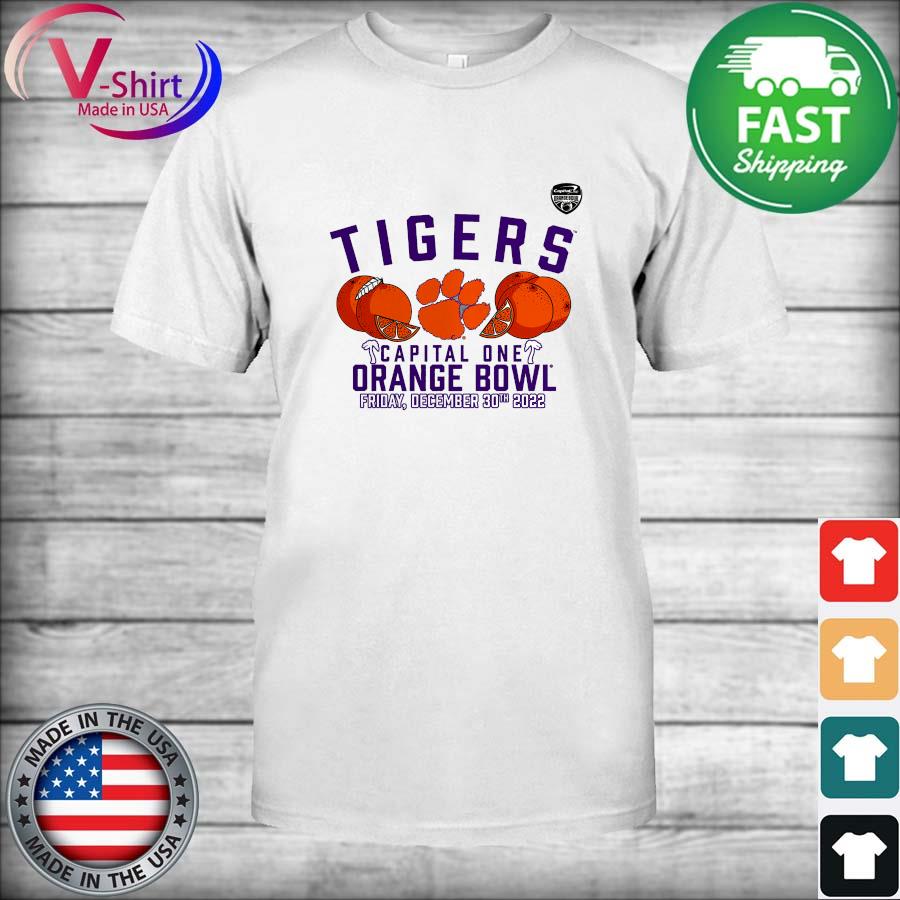 Official Clemson Tigers 2022 Capital one Orange Bowl shirt