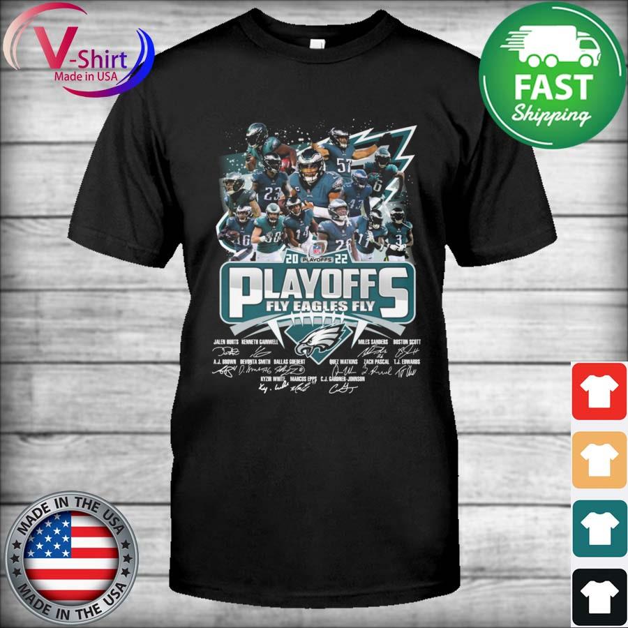 2022 NFL Playoff Fly Eagles Fly Philadelphia Eagles team signatures shirt,  hoodie, sweater, long sleeve and tank top