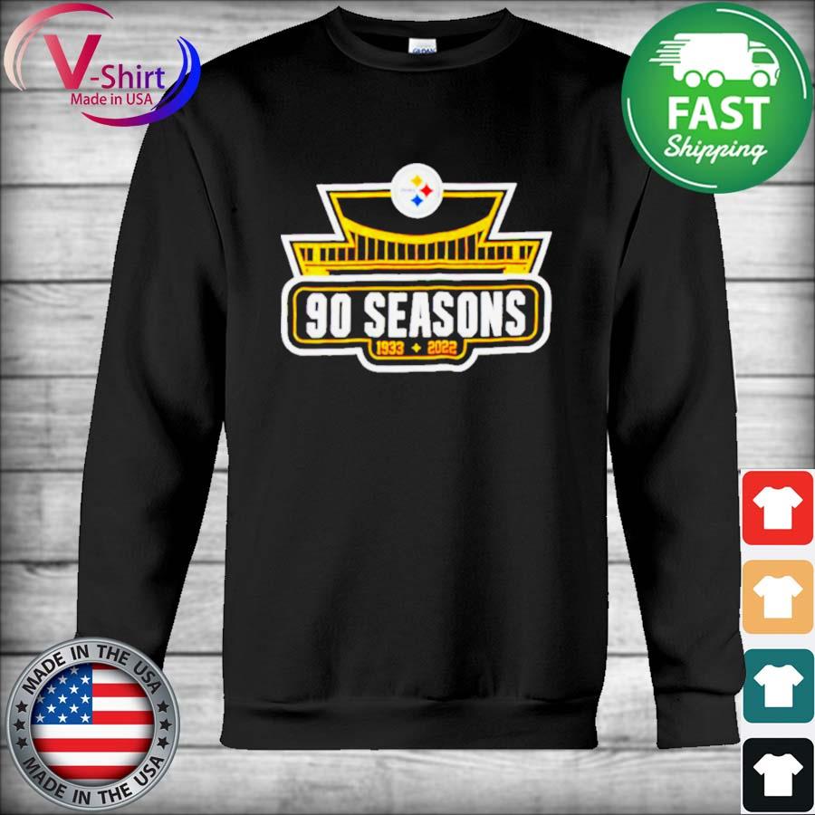 Pittsburgh Steelers 90 seasons 1933 2022 logo shirt, hoodie, sweater and  v-neck t-shirt