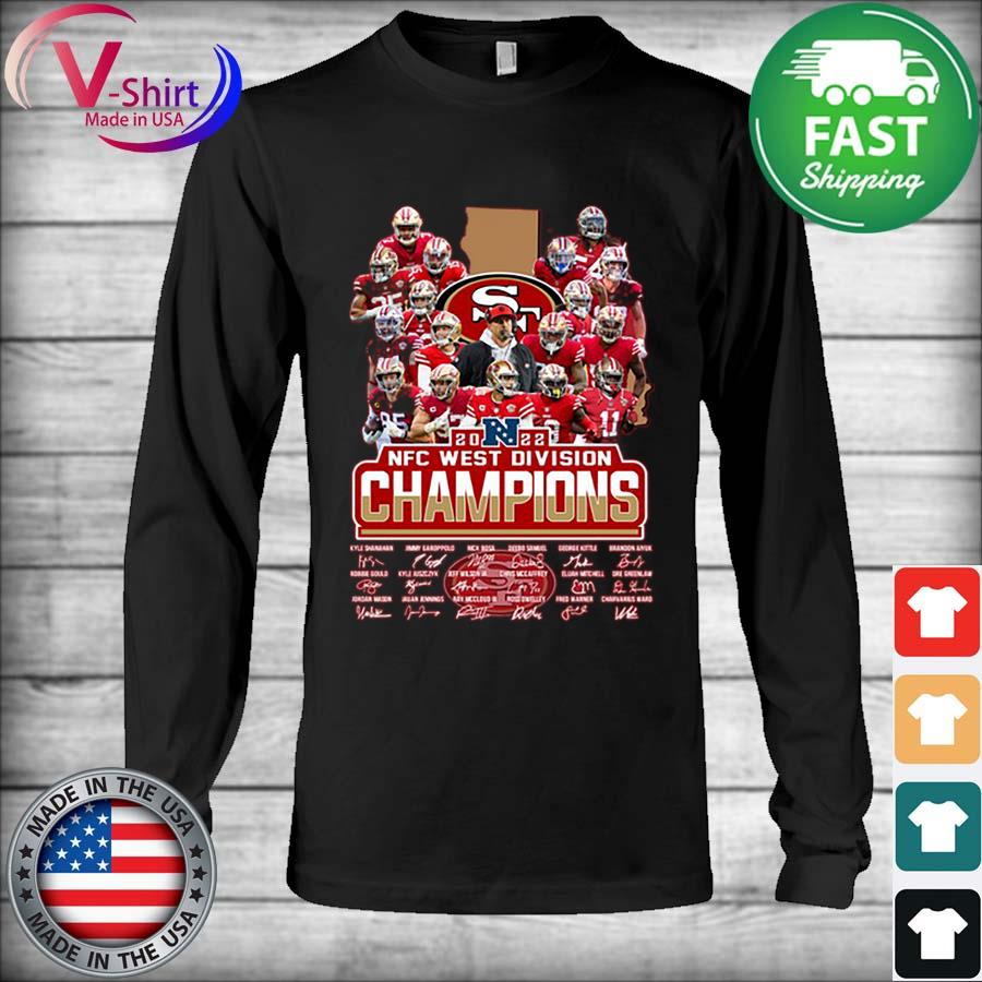 Signatures San Francisco 49ers 2022 NFC west champions shirt