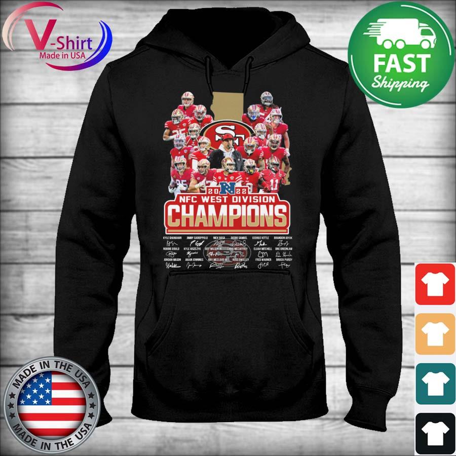 2022 NFC west Champions San Francisco 49ers signatures shirt