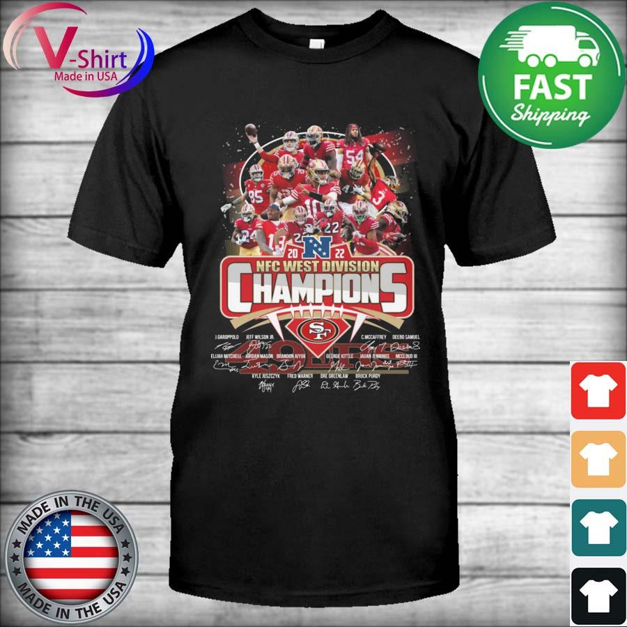 Official San Francisco 49ers 2022 NFC West Champions Signatures Shirt,  hoodie, sweater, long sleeve and tank top