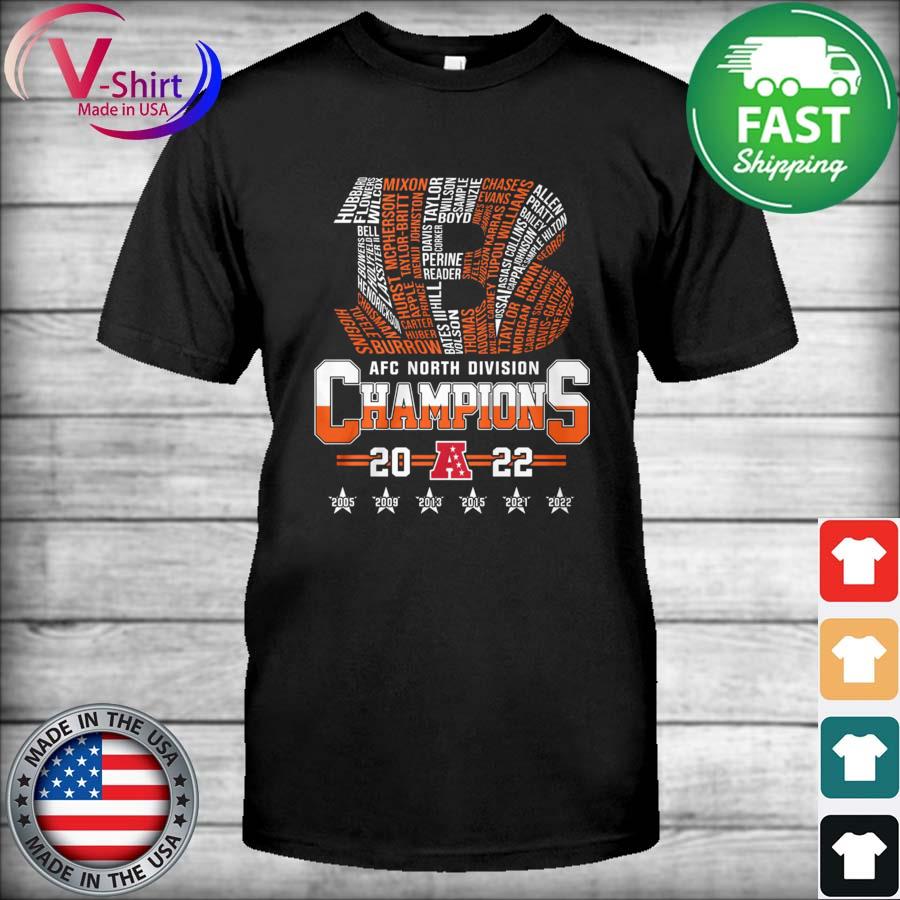 Cincinnati bengals afc north division champions 2005-2022 shirt