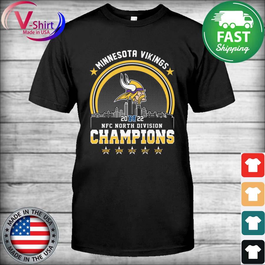 Nfc north division champions 2022 minnesota vikings logo shirt, hoodie,  sweater, long sleeve and tank top