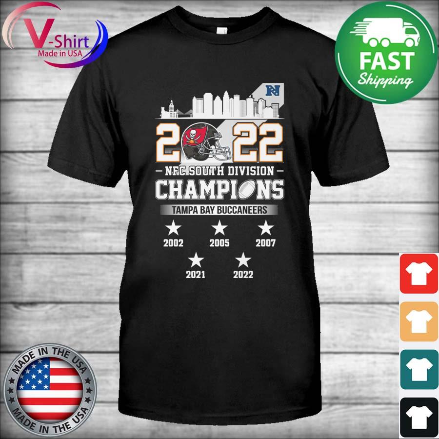 Official 2022 NFC South Division Champions Tampa Bay Buccaneers City  2002-2022 shirt, hoodie, sweater, long sleeve and tank top