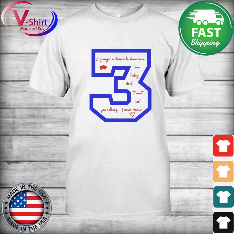 Damar hamlin buffalo love for 3 damar shirt, hoodie, sweater, long sleeve  and tank top