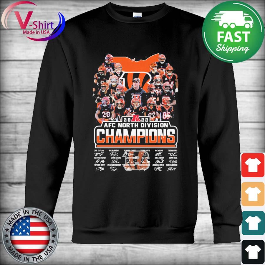 Cincinnati Bengals 2021 AFC North Division Champions Signatures T