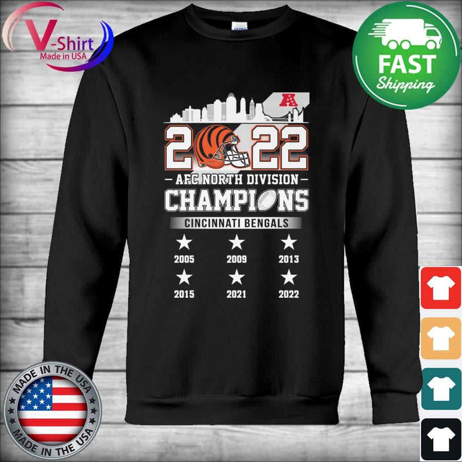 Cincinnati Bengals 2021 2022 AFC North Division Champions shirt, hoodie,  sweater, long sleeve and tank top