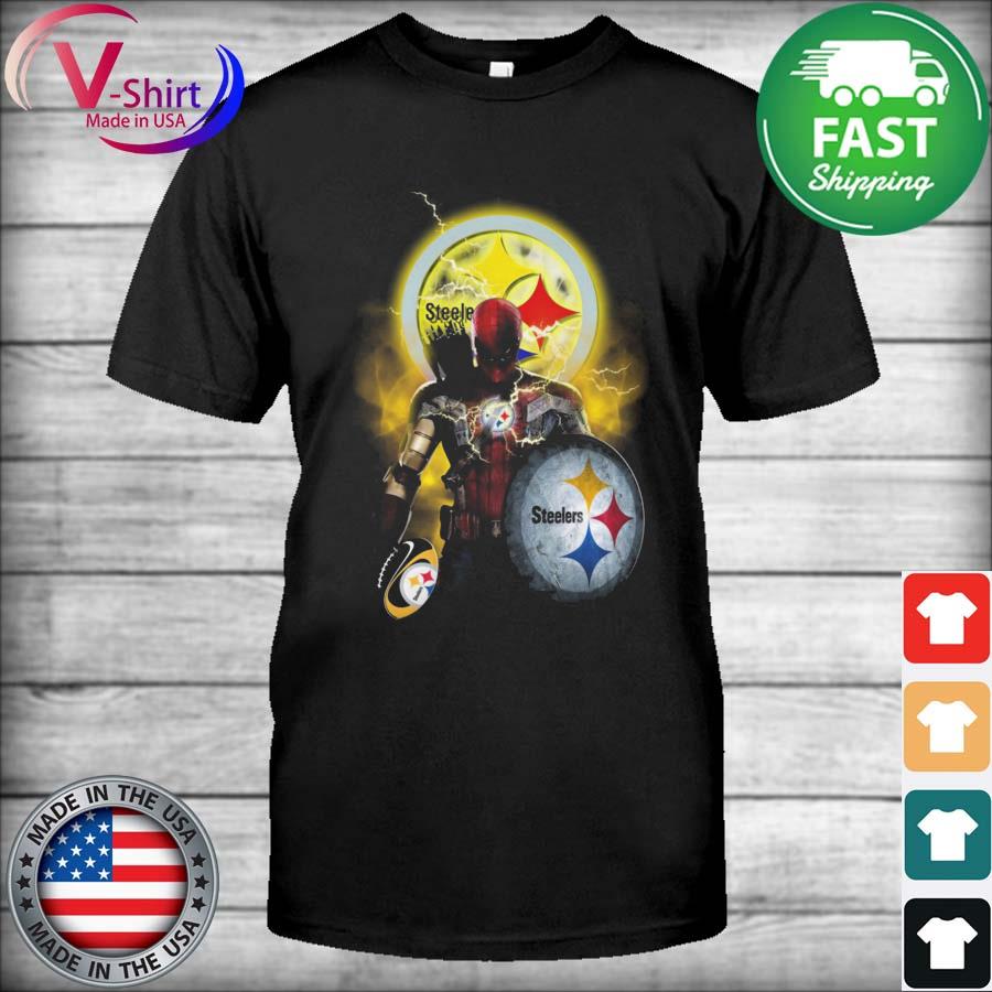 Deadpool Captain Pittsburgh Steelers logo shirt, hoodie, sweater