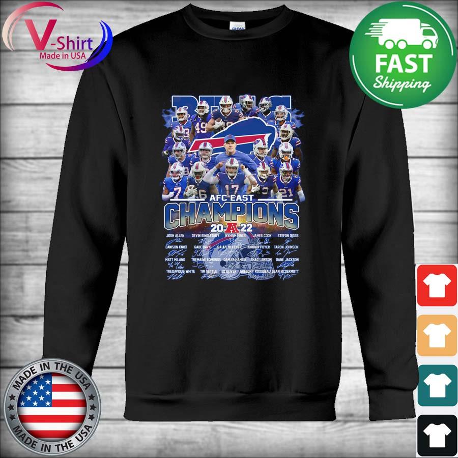 Buffalo Bills Team 2022 AFC East Champions Signatures Shirt, hoodie,  sweater, long sleeve and tank top