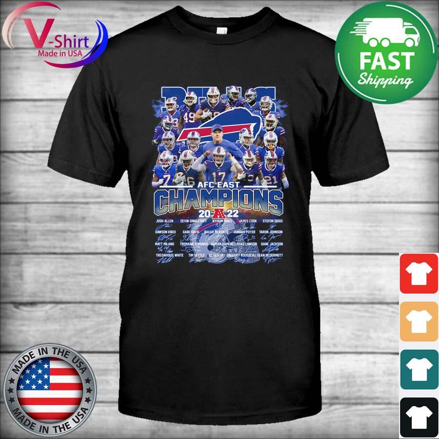 Buffalo Bills Team 2022 AFC East Champions Signatures Shirt, hoodie,  sweater, long sleeve and tank top