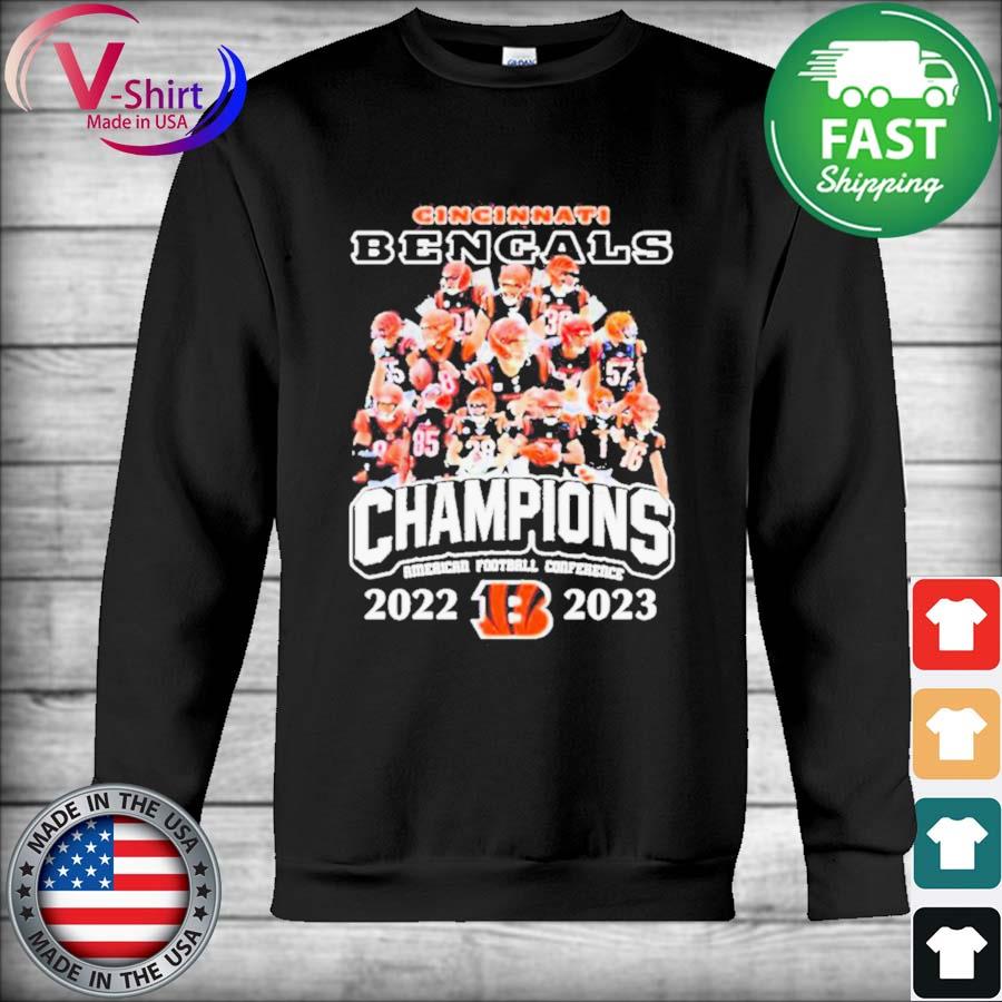 Cincinnati bengals 2022 2023 afc champions football shirt, hoodie, sweater,  long sleeve and tank top