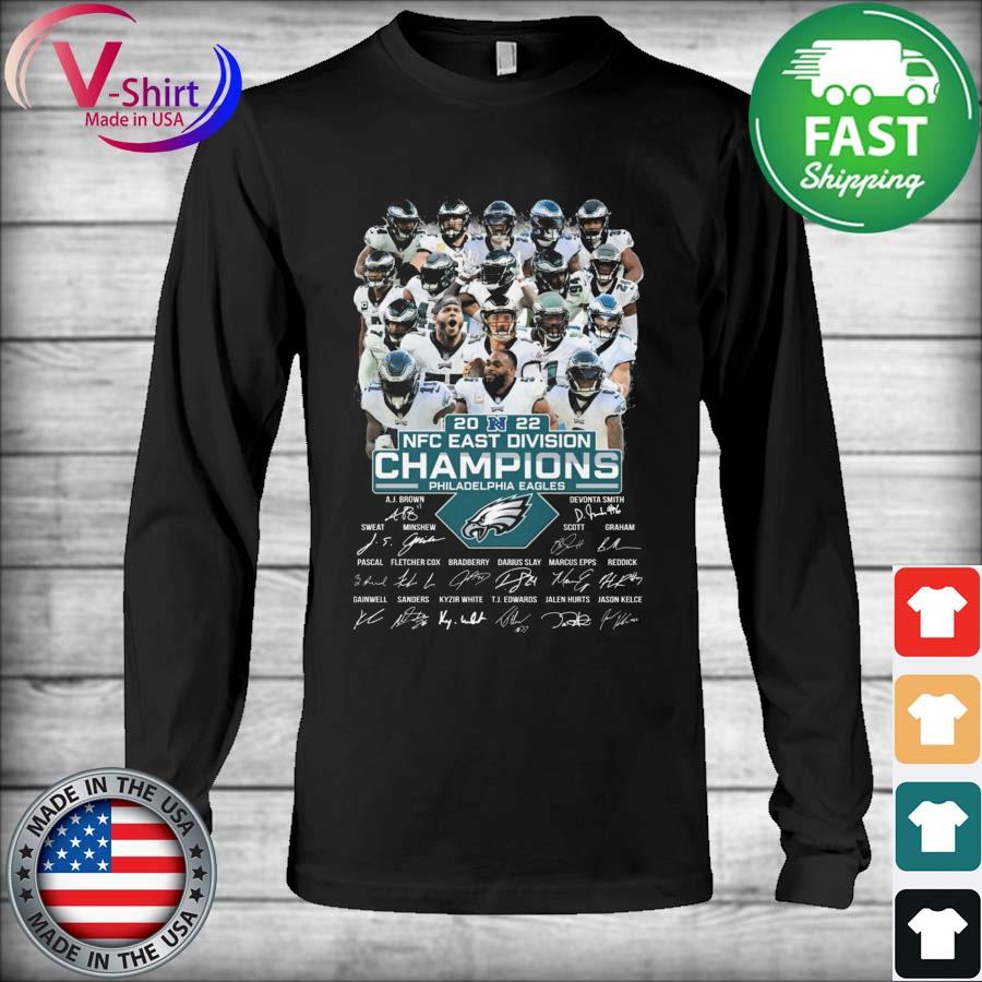 Official 2022 NFC East DIvision Champions Philadelphia Eagles team player  signatures shirt, hoodie, sweater, long sleeve and tank top