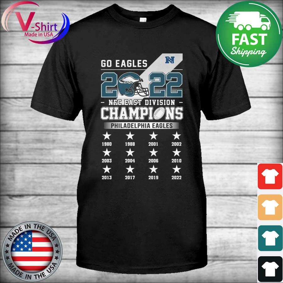 Philadelphia Eagles Go Eagles 2022 NFC East Division Champions 1980-2022  shirt, hoodie, sweater, long sleeve and tank top