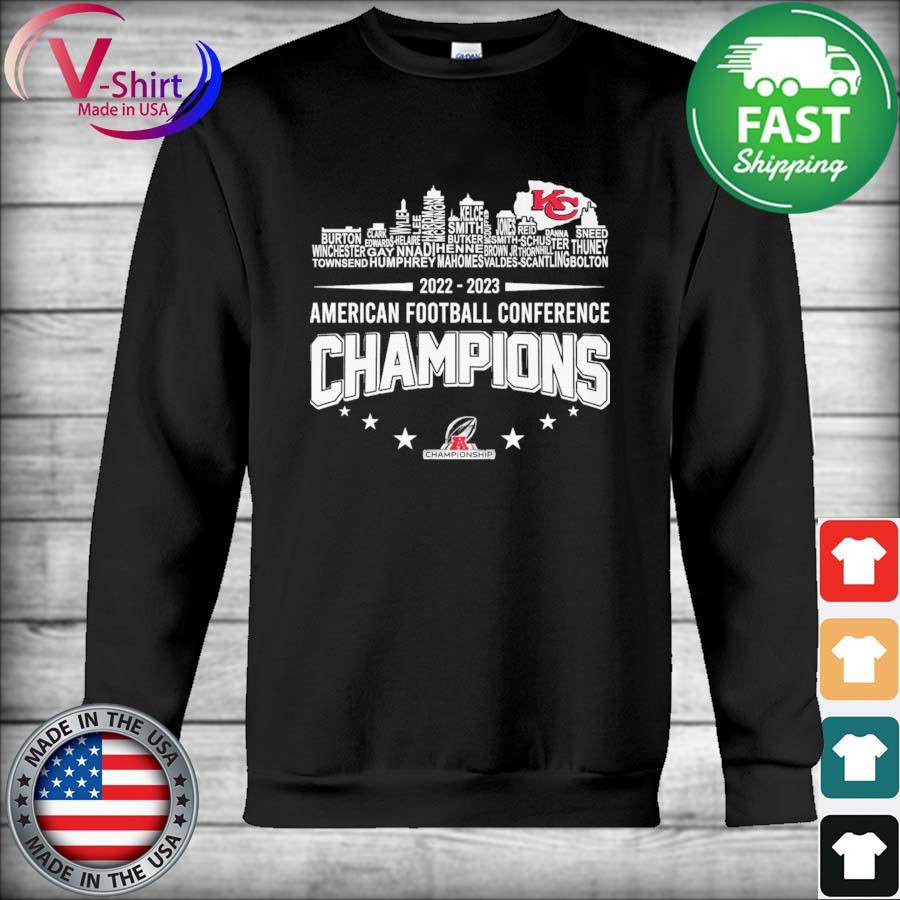 Kansas City Chiefs 2022 2023 AFC Champions Players names city shirt,  hoodie, sweater, long sleeve and tank top