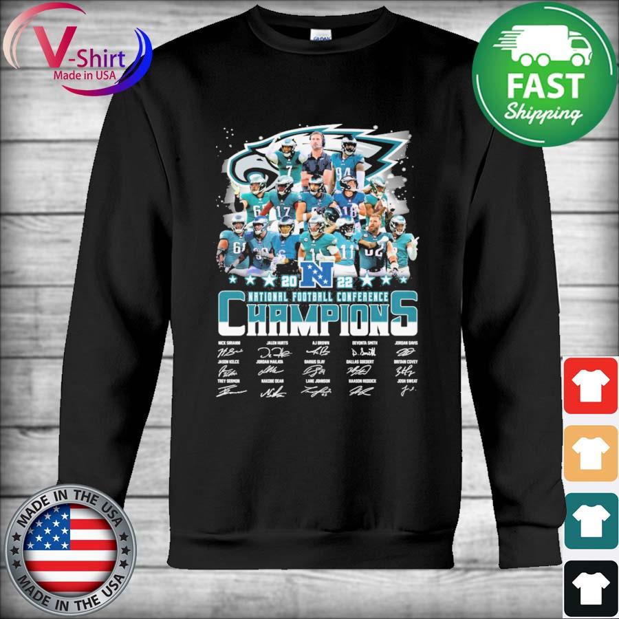 Philadelphia eagles team football 2022 nfc champions shirt, hoodie