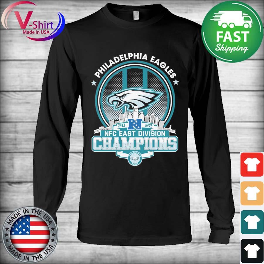 Philadelphia Eagles Player Names Skyline Nfc East Division Champions 2022  shirt, hoodie, sweater and long sleeve