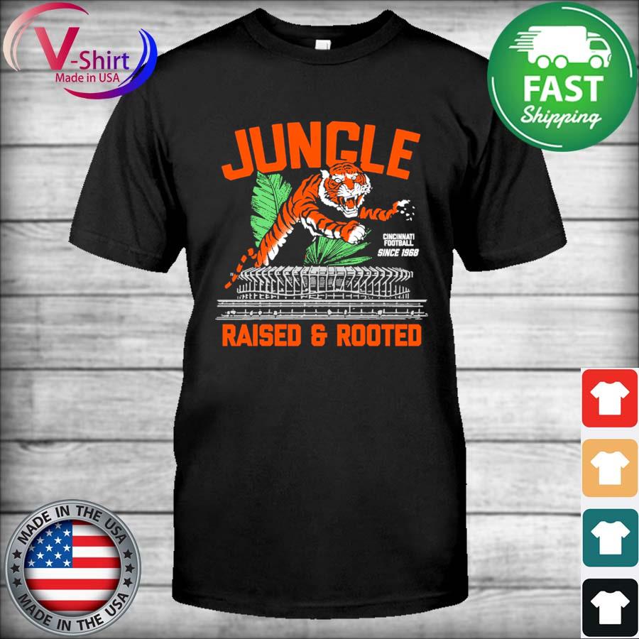 Raised & Rooted - Cincinnati Football | Cincinnati Football Apparel | Cincy Shirts Unisex T-Shirt / Charcoal / 4X