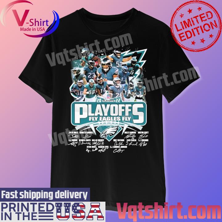 Philadelphia Eagles 2022 Playoffs Fly Eagles Fly Signatures shirt