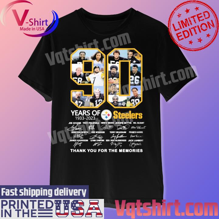 Pittsburgh Steelers pro football hall of fame thank you for the memories  signatures t-shirt, hoodie, sweater, long sleeve and tank top