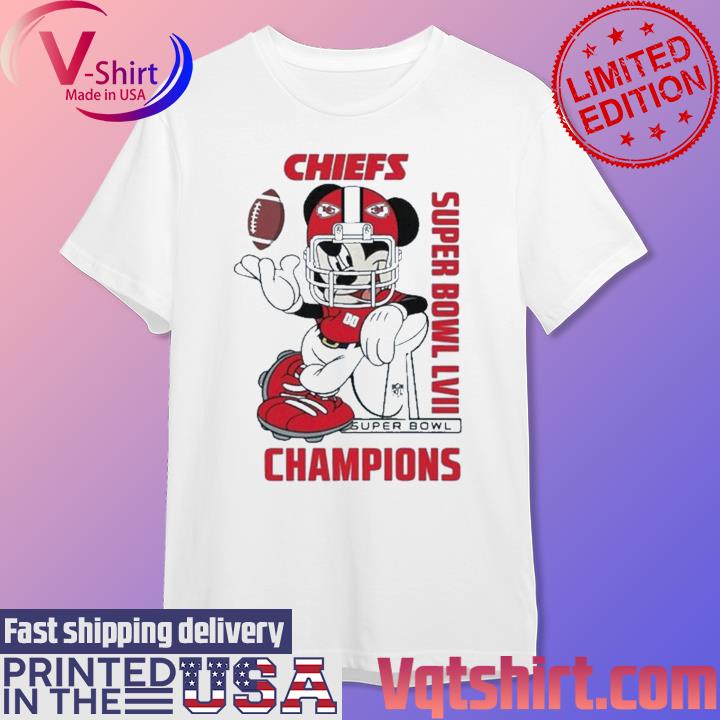 Disney Mickey Mouse Super Bowl Champions Kansas City Chiefs T-shirt –