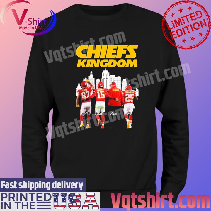 The Chiefs Patrick Mahomes Travis Kelce Clyde Edwards Helaire Andy Reid  abbey road signatures Merry Christmas shirt, hoodie, sweater, long sleeve  and tank top