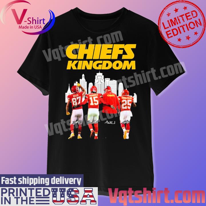 The Chiefs Clyde Edwards Helaire Travis Kelce Patrick Mahomes And Andy Reid  Abbey Road Signatures Shirt, hoodie, sweater, long sleeve and tank top