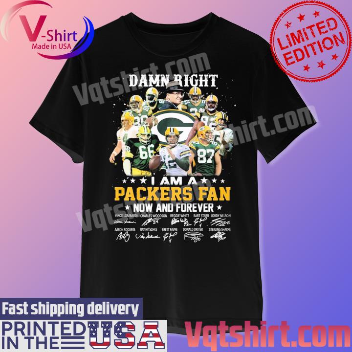 Green Bay Packers Damn Right NFL Jersey Shirt Skull Custom Number