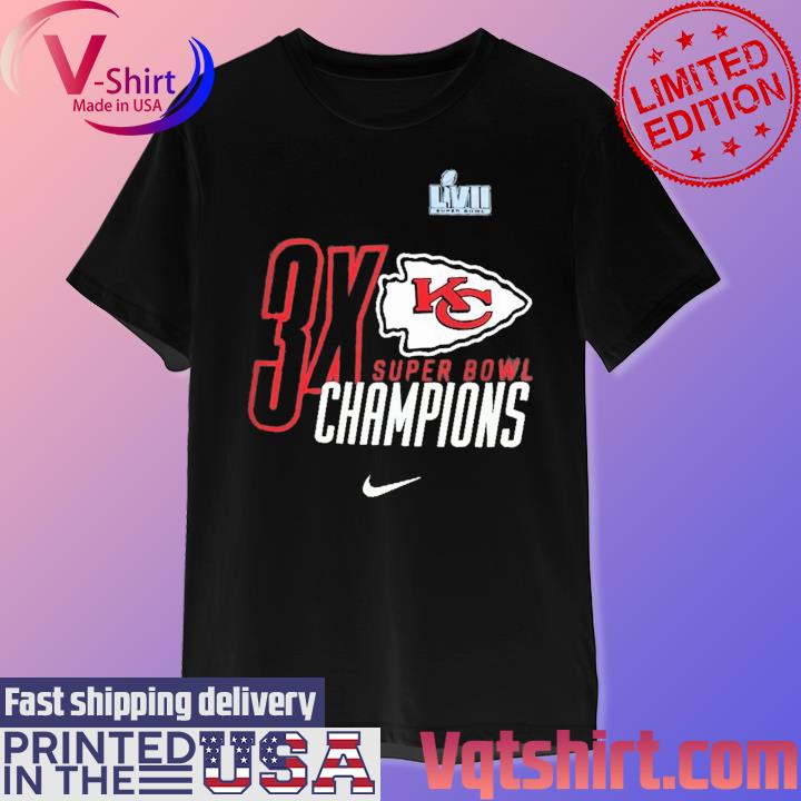 Kansas City Chiefs Three Time Super Bowl Champions shirt, hoodie