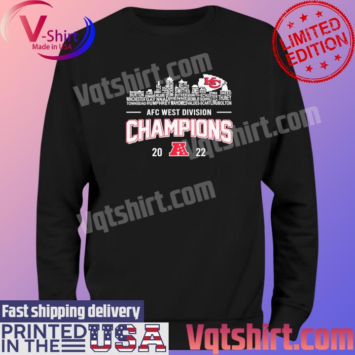 Kansas city chiefs afc west division champions back to back shirt, hoodie,  sweater, long sleeve and tank top