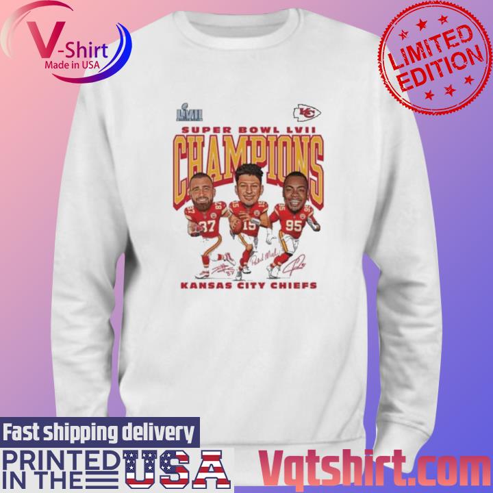 Patrick Mahomes, Travis Kelce, Chris Jones Conference Champions Caricatures  Kingdom T-Shirts, hoodie, sweater, long sleeve and tank top