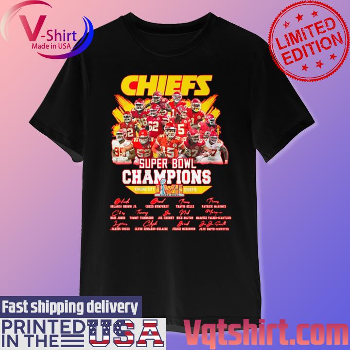 KC Kansas City Chiefs Team Players Signs Super Bowl 2023 NFL Shirt