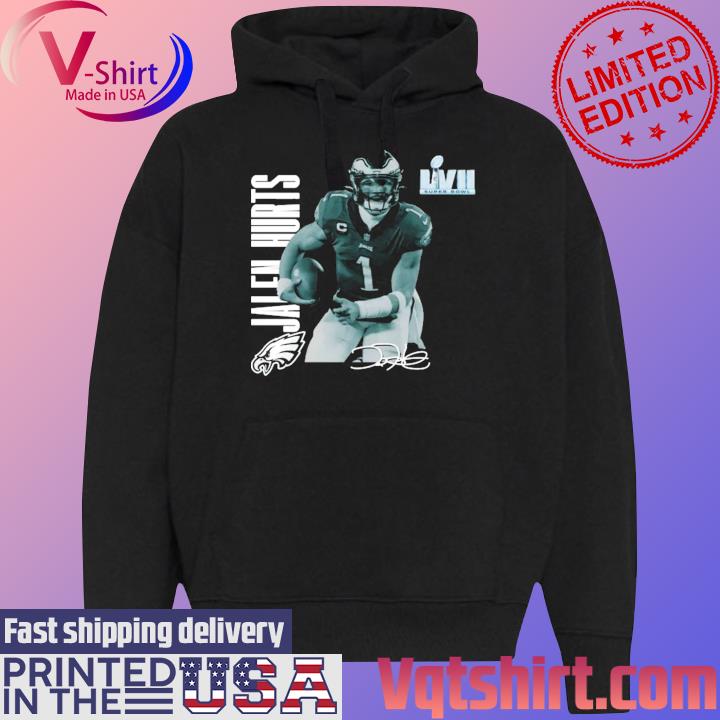 Philadelphia eagles jalen hurts super bowl signature T-shirt - REVER LAVIE