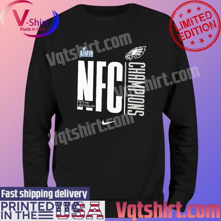 Women's Nike Black Philadelphia Eagles 2022 NFC Champions Iconic T