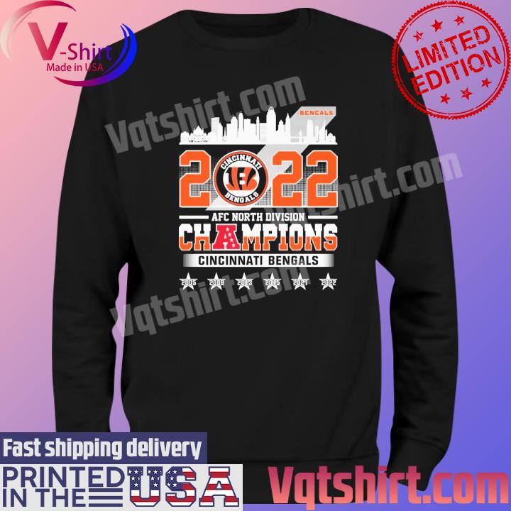 CincinnatI bengals 2022 AFC north champions shirt, hoodie, sweater, long  sleeve and tank top