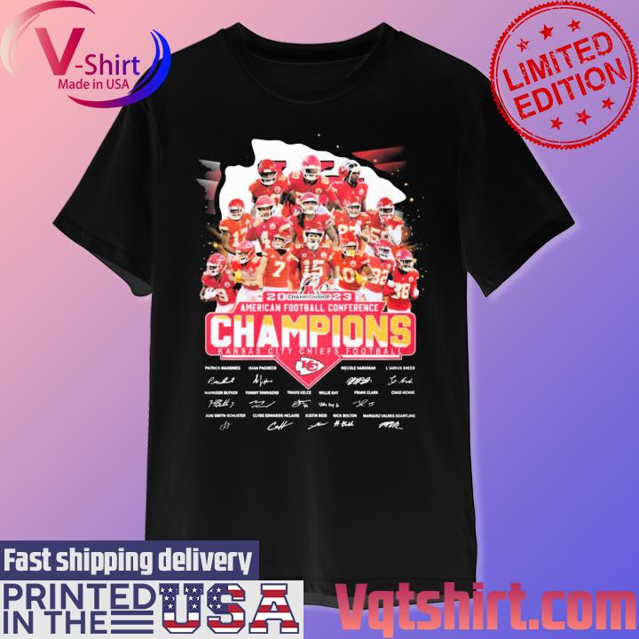 2023 American Football Conference Champions Kansas City Chiefs Signatures T- shirt, hoodie, sweater, long sleeve and tank top