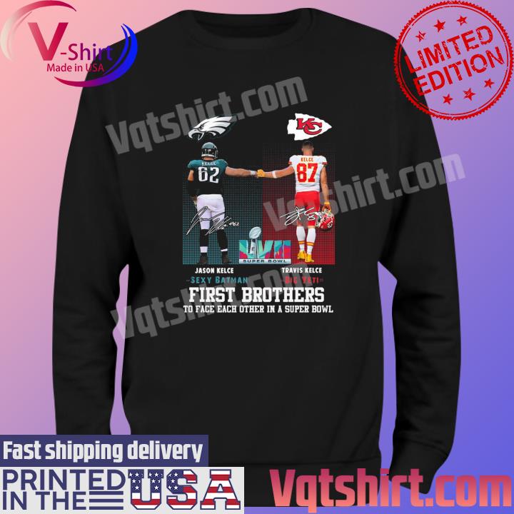 Official Jason Kelce Sexy Batman vs Travis Kelce Big Yeti First