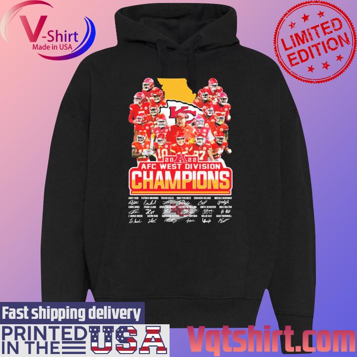 Official KC Chiefs 2022-2023 AFC West Division Champions signatures shirt,  hoodie, sweater, long sleeve and tank top