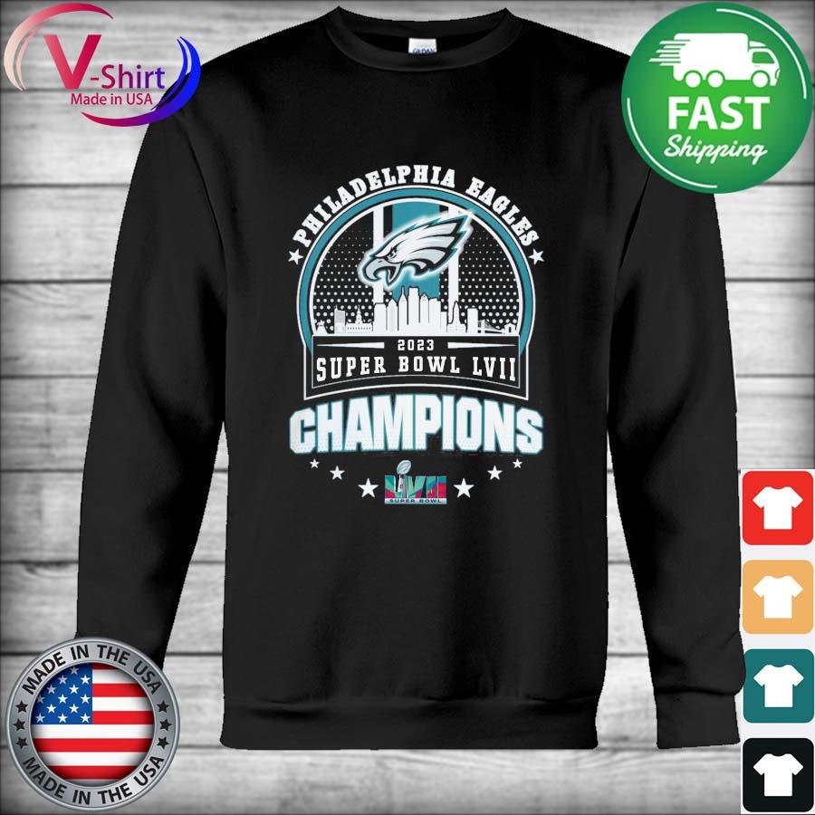 Official Philadelphia Eagles Super BOWL LVII 2023 Champions matchup skyline  shirt, hoodie, sweater, long sleeve and tank top