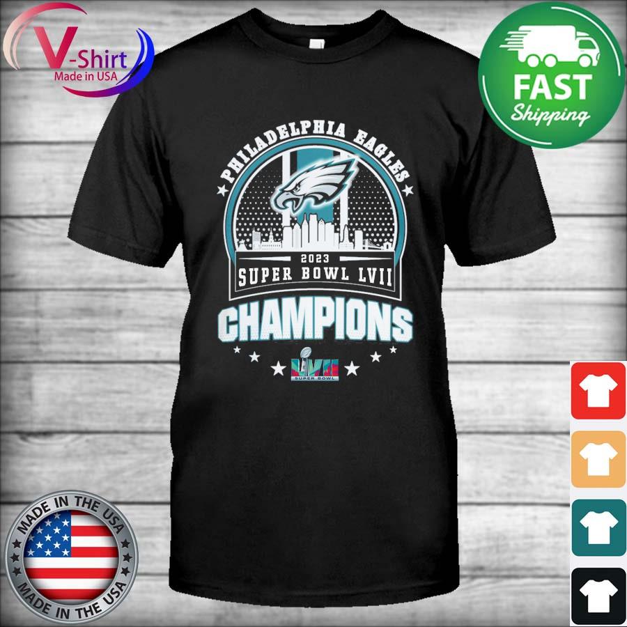 Original Official Philadelphia Eagles Super Bowl Lvii 2023 Champions  Matchup Skyline Sweatshirt, hoodie, sweater, long sleeve and tank top