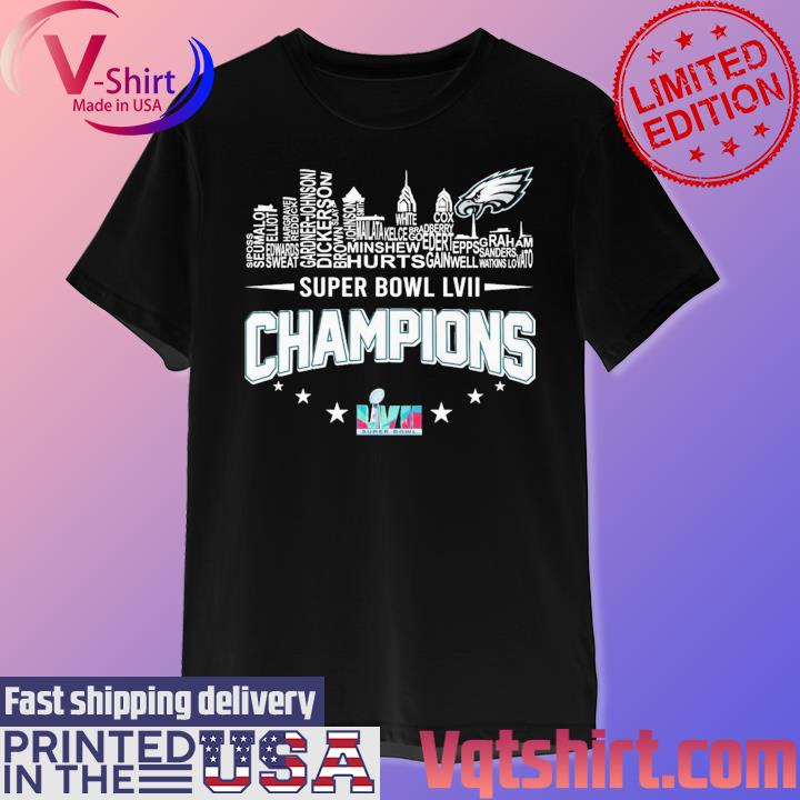 Skyline Philadelphia Eagles 2023 Super Bowl Lvii Champions Shirt