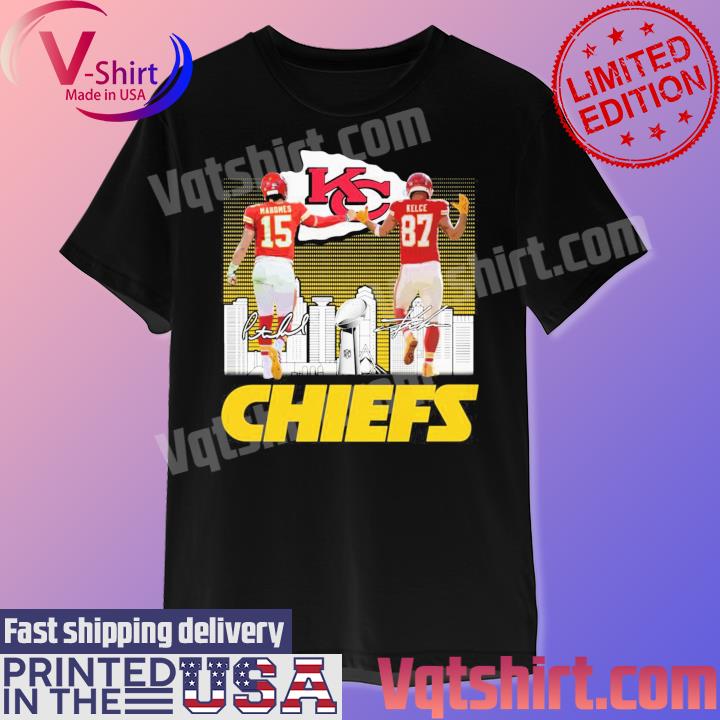 Travis Kelce Patrick Mahomes Shirt Skyline Chiefs Gift - Personalized  Gifts: Family, Sports, Occasions, Trending