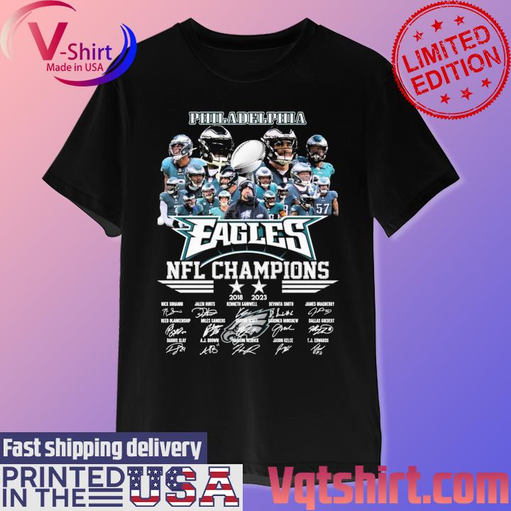 Philadelphia Eagles Vs Kansas City Chiefs 2018-2023 Super Bowl Champions  2023 T-shirt - REVER LAVIE