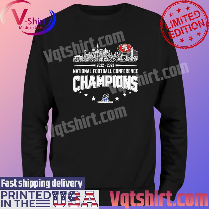 San Francisco 49ers 2021-2022 National Football Conference Champions shirts,Sweater,  Hoodie, And Long Sleeved, Ladies, Tank Top