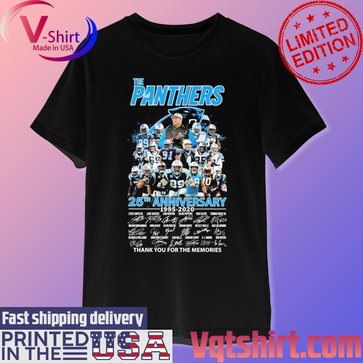 The Carolina Panthers 25th anniversary 1995 2020 thank you for the