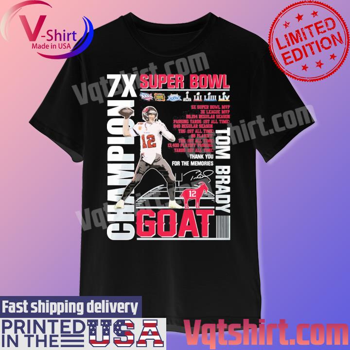 Official goat Tom Brady thank you for the memories signature T-shirt,  hoodie, sweater, long sleeve and tank top